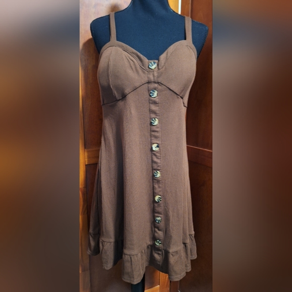No Boundaries Dresses & Skirts - NO BOUNDARIES women's brown sundress. Adjustable straps. Size XL